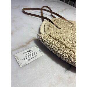 Round Woven Straw Beach Bag Good Condition Needs A Cleaning Inside